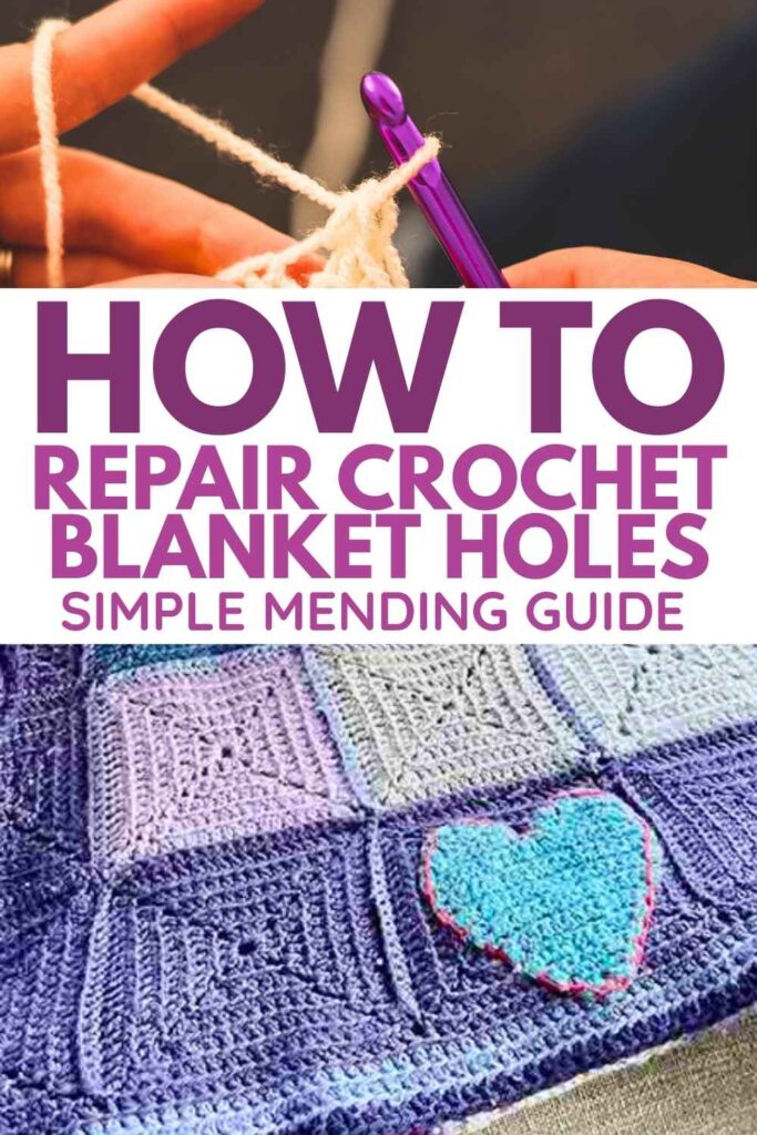 photo of a crochet blanket repair