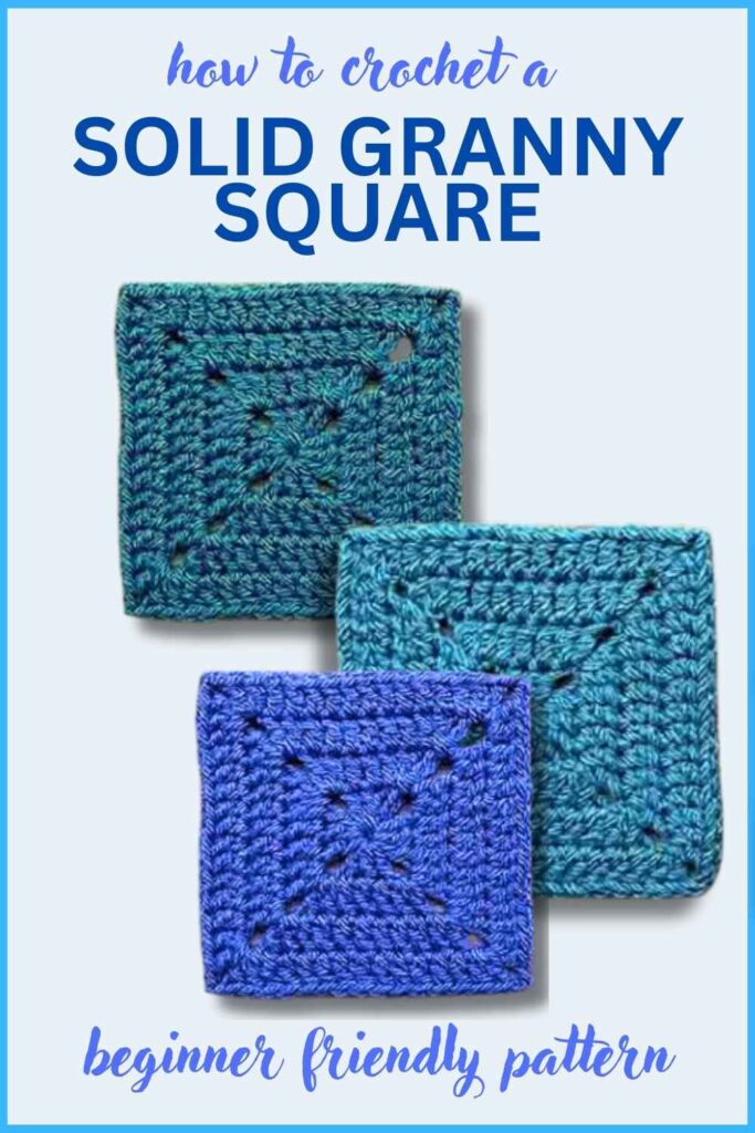 photo of solid granny squares