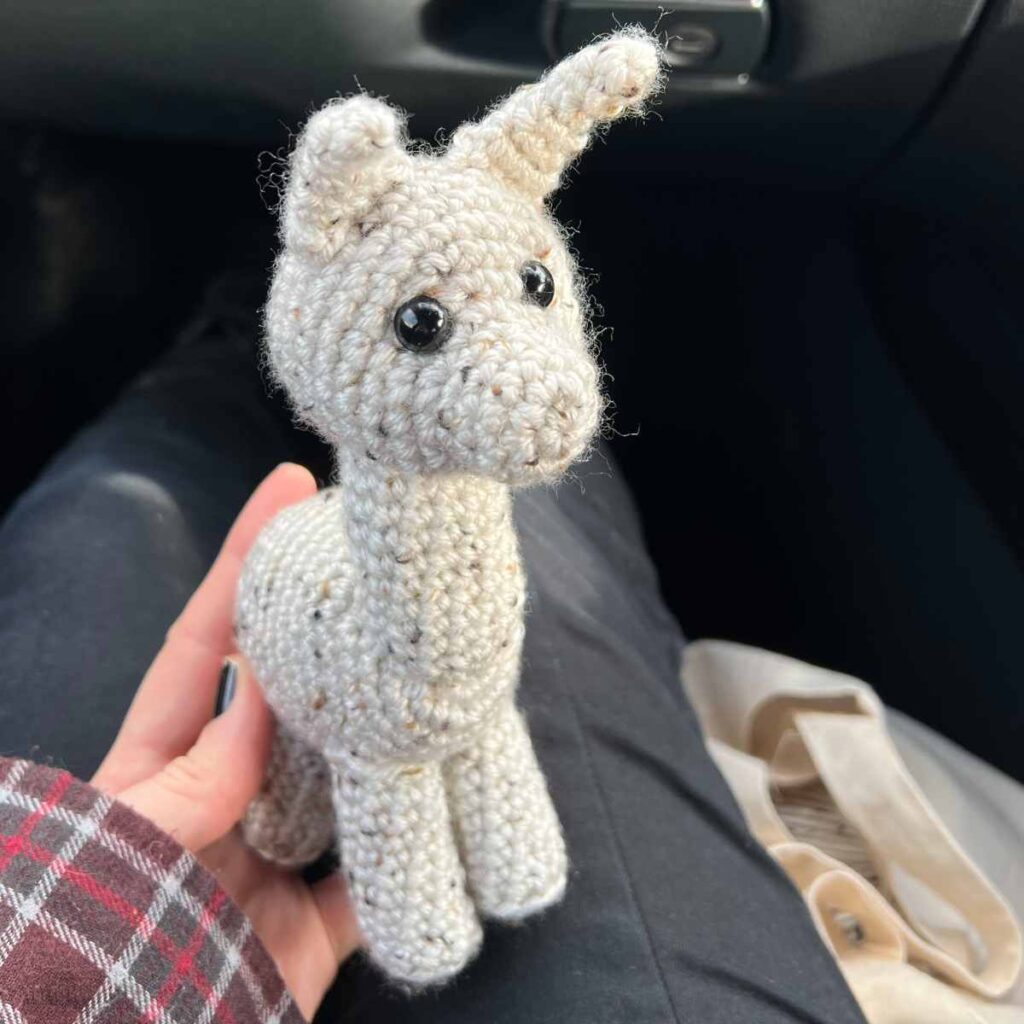 crochet alpaca ears
