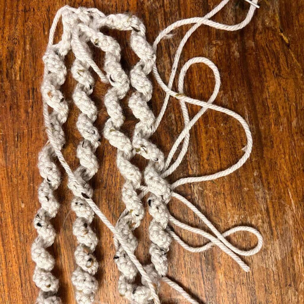 curly crochet chains