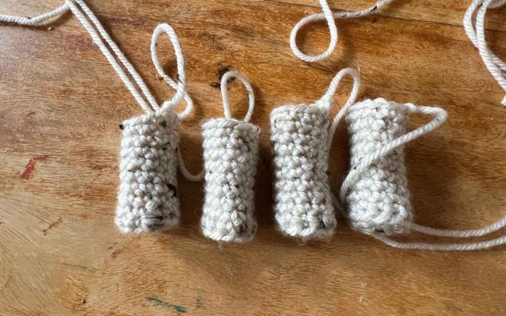 crocheting alpaca legs