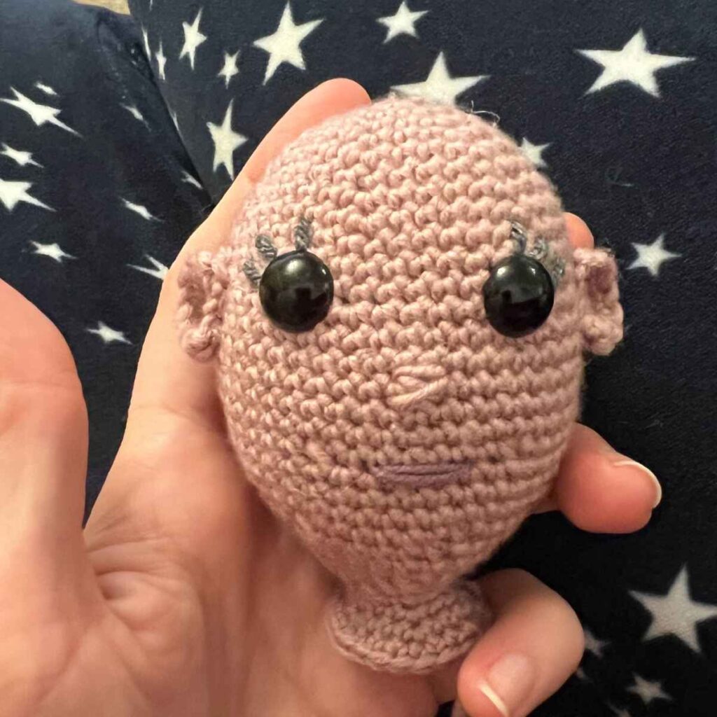 crochet doll ears