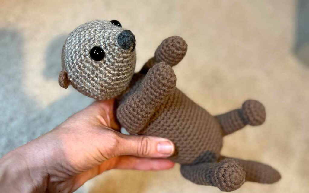 sea otter crochet toy