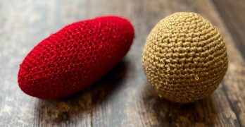 crochet sphere and ovoid