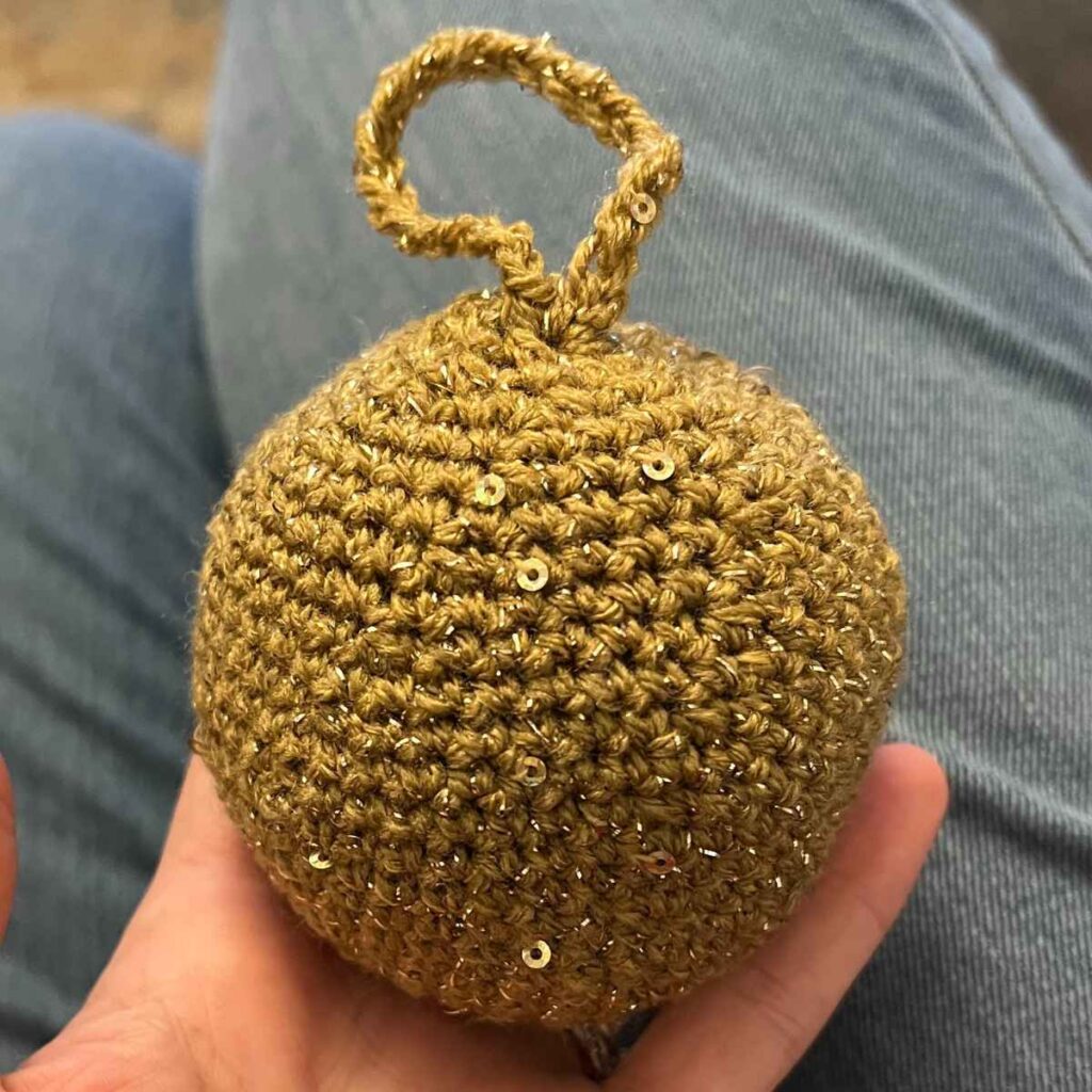 crocheted bauble