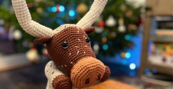 crochet texas longhorn cow