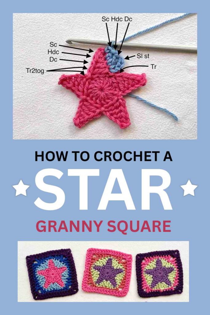 photos of star granny squares