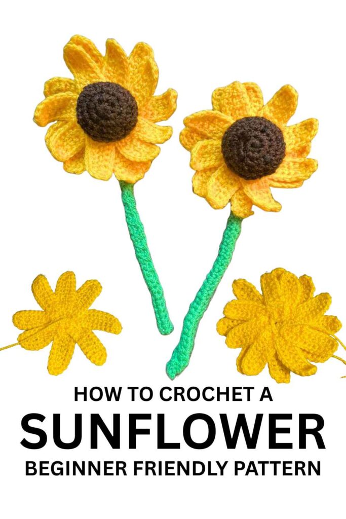 PHOTOS of crochet sunflowers