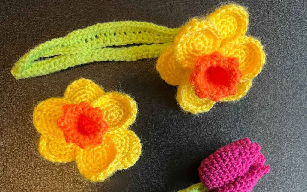 illustration of the crochet daffodil's leaf