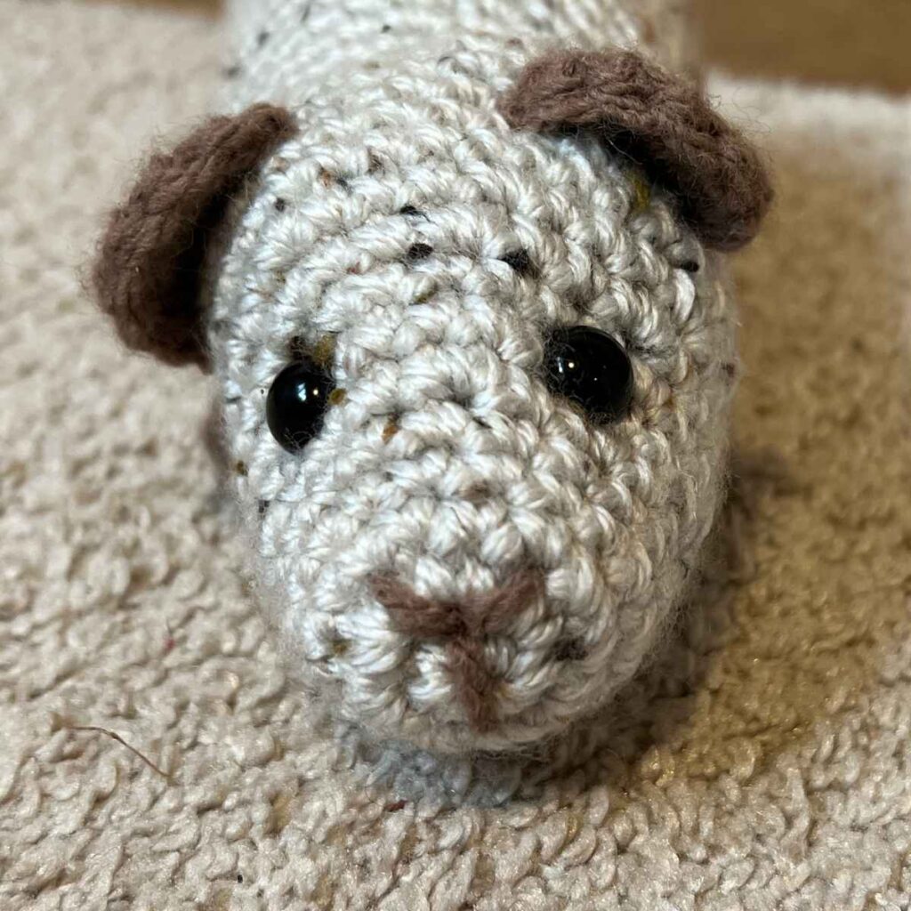 crocheted guinea pig nose