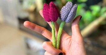 free realistic crochet tulip pattern