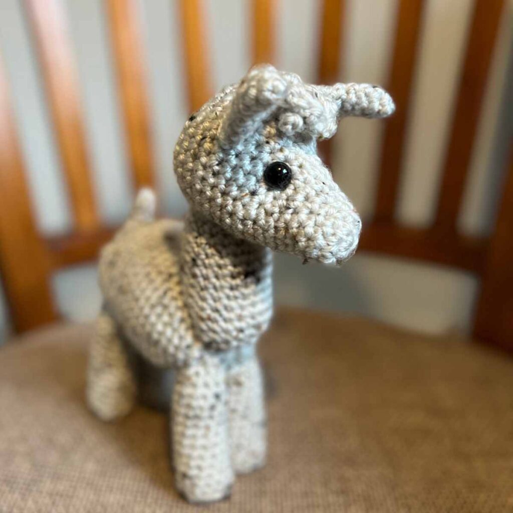 image showing the crocheted llama toy