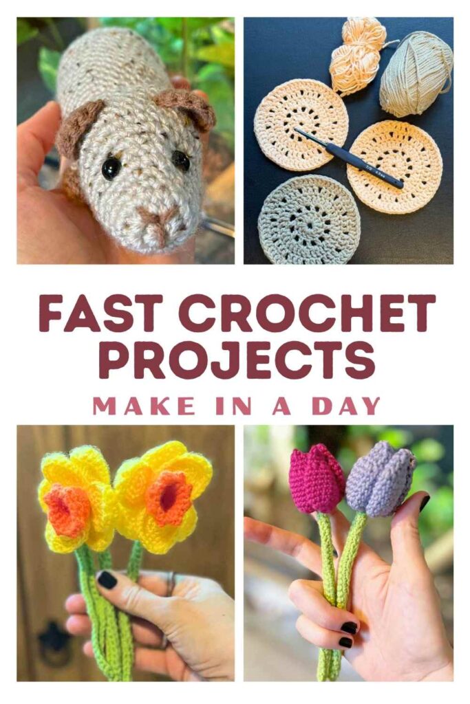 photo of crochet projects made in a day