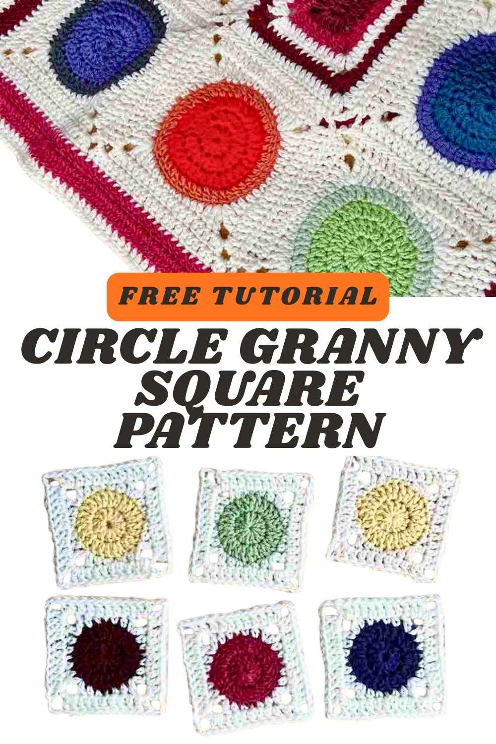 Bright Circle Granny Square Pattern