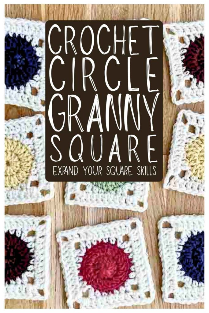 photo of crochet circle granny squares
