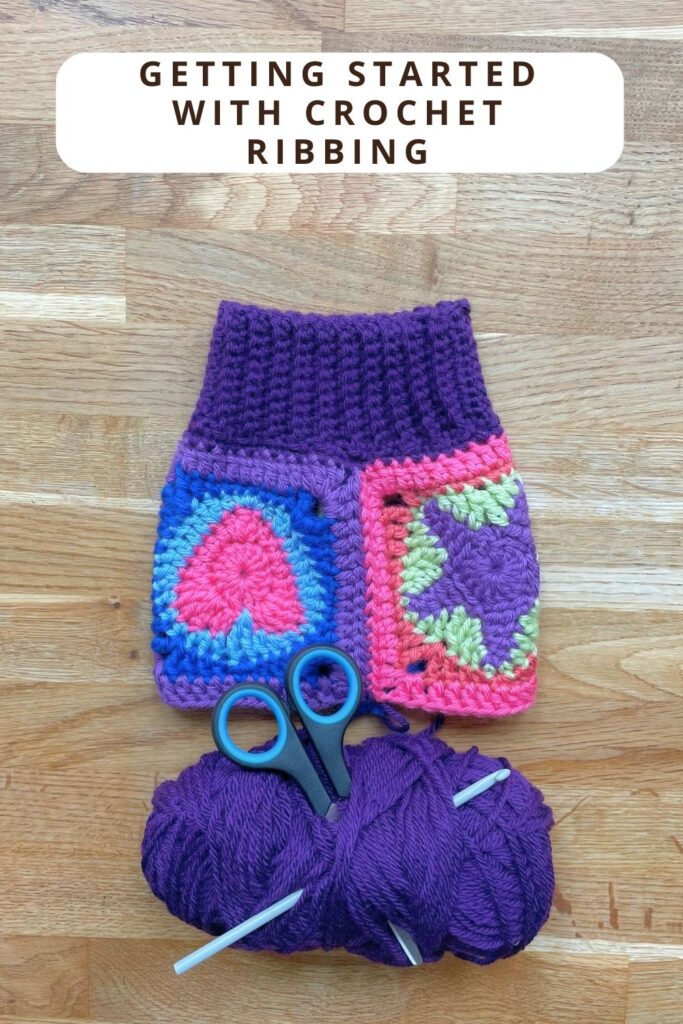 crochet ribbing pin