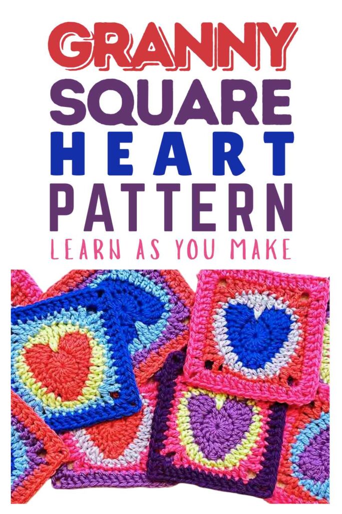 photo of granny square hearts