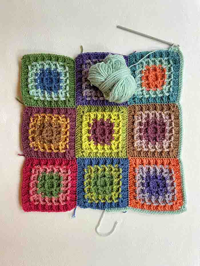 adding a border to the joined granny squares