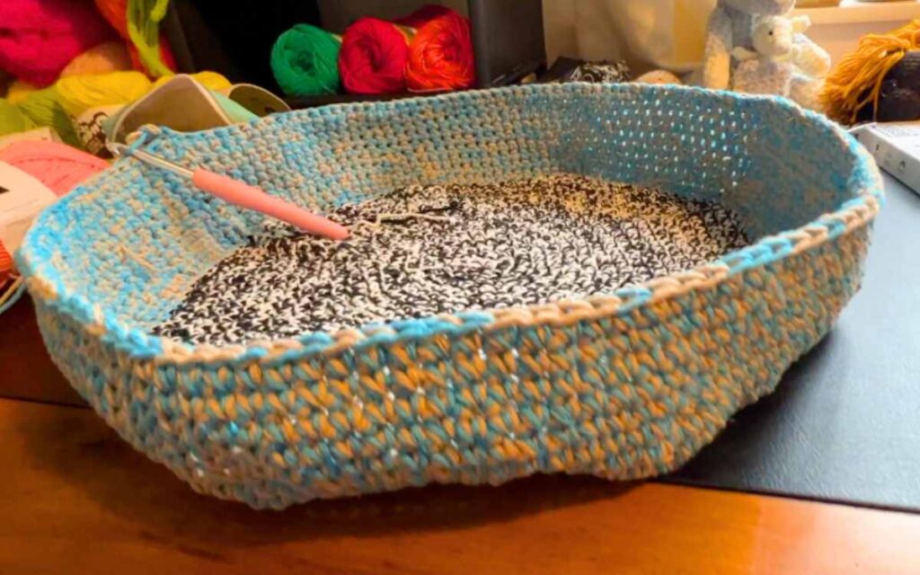 part made crochet basket image