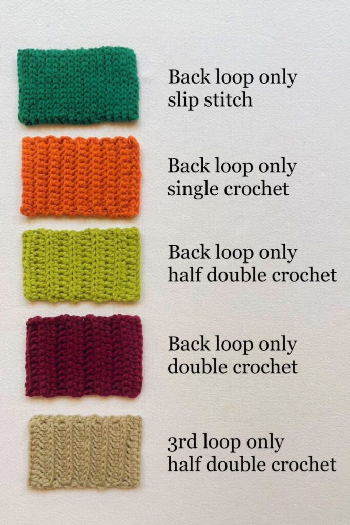 5 crochet ribbing techniques