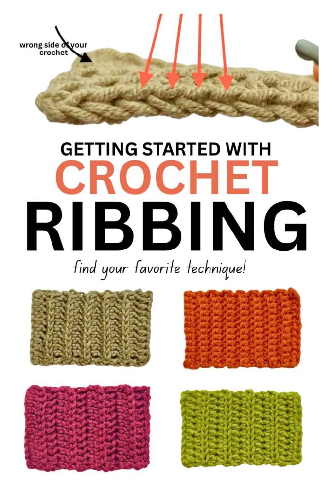 photo of crochet ribbing samples