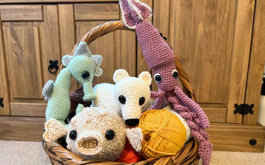 image of crochet sea creatures