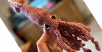 picture of a crochet squid