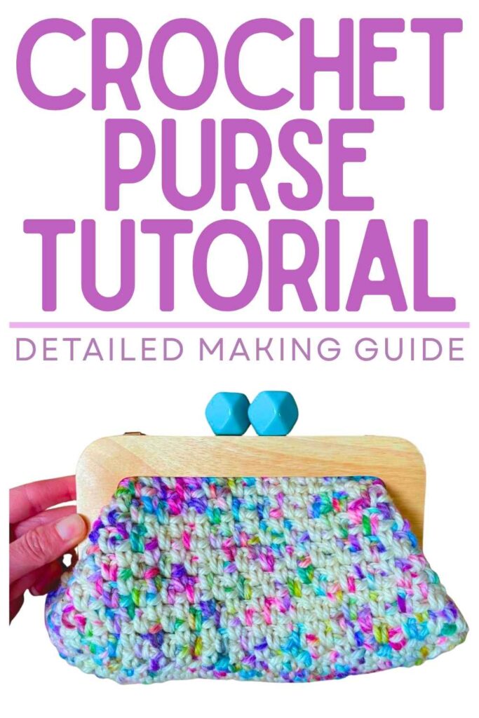 photo of a crochet purse