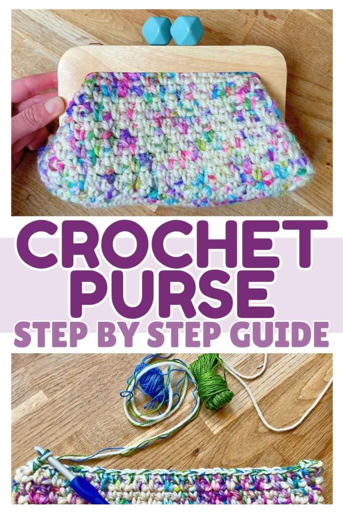 photo of a crochet purse