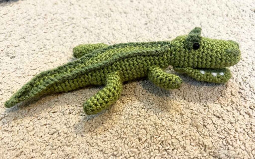image showing crochet croc's scales