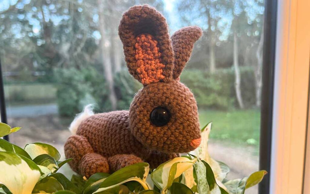 photo showing lucy kate crochet's rabbit pattern