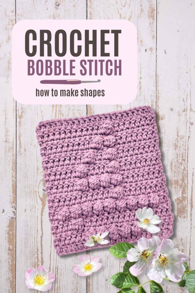 photo of bobble stitch shapes