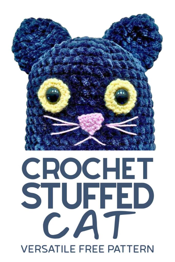 photo of crochet stuffed cat