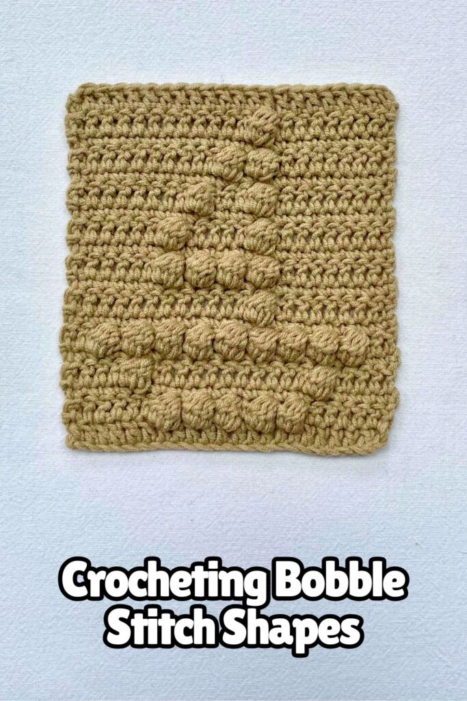 crocheting bobble stitch shapes pin