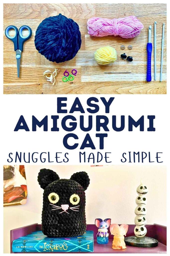 photo of an easy amigurumi cat