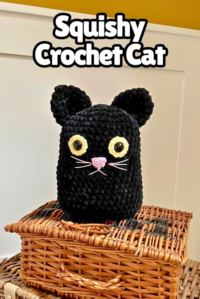 squishy crochet cat pattern pin