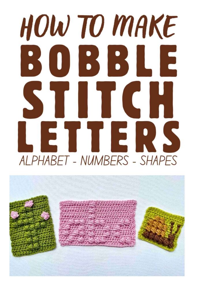 photo of bobble stitch letters