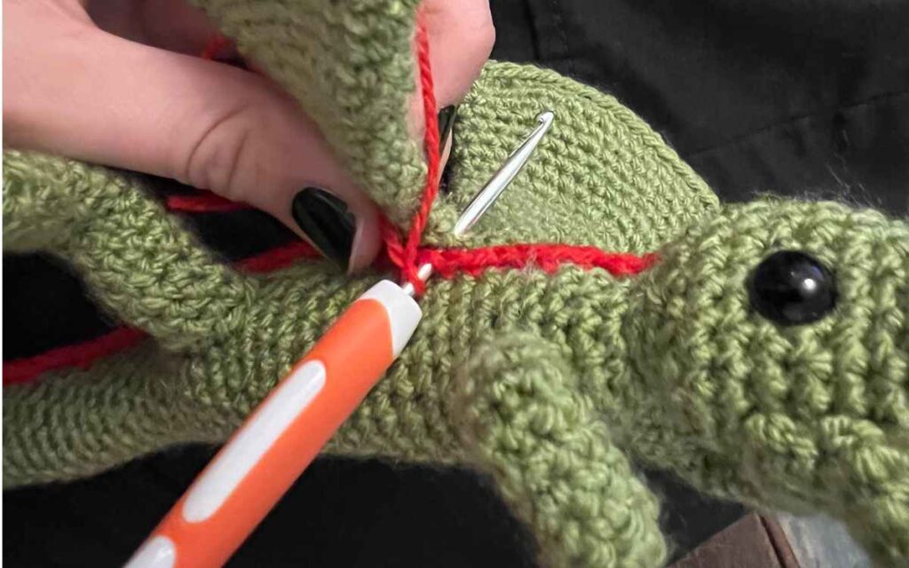 image showing surface crocheting