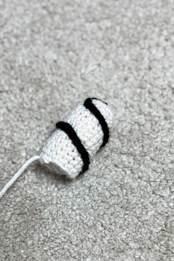 crochet zebra's tail image
