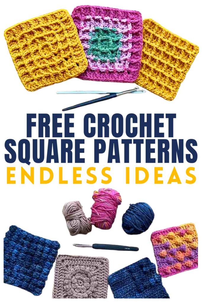 photos of crochet squares