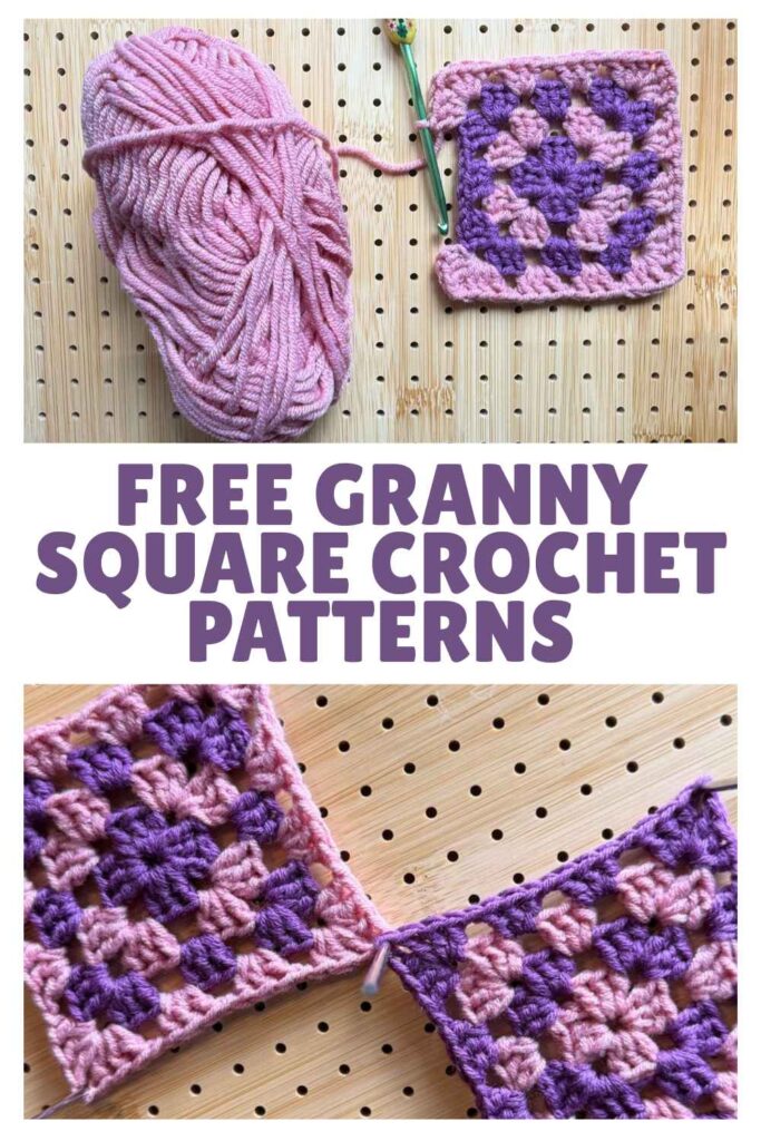 photo of crochet granny squares