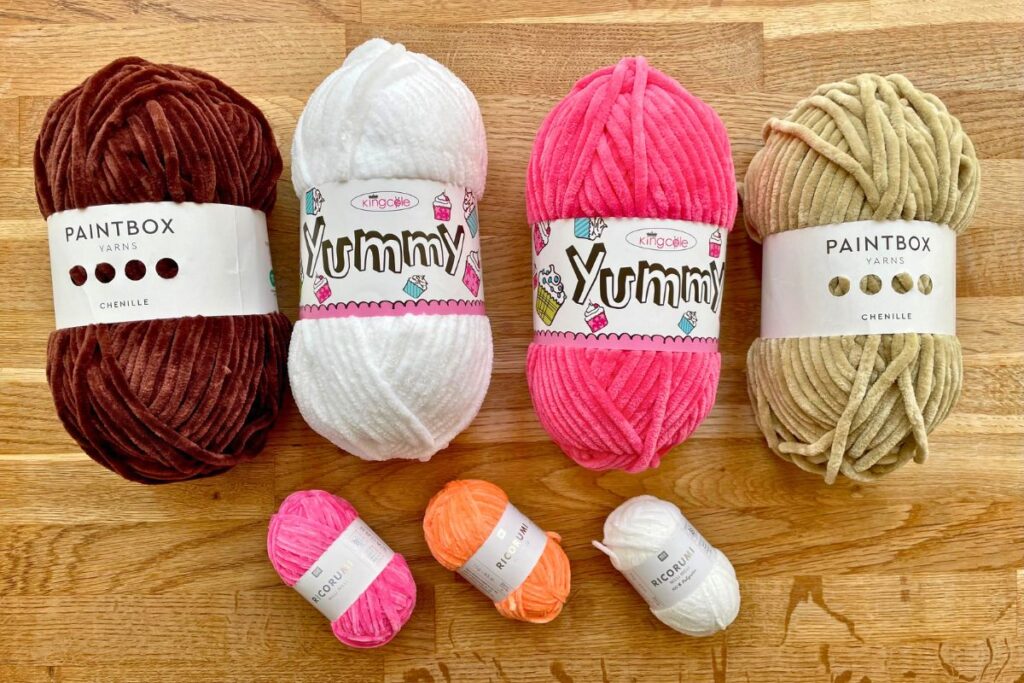 yarn for making a crochet ice pop