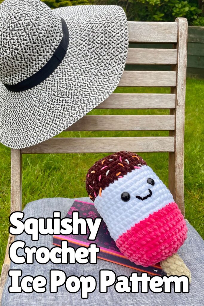 squishy crochet ice pop pattern pin image