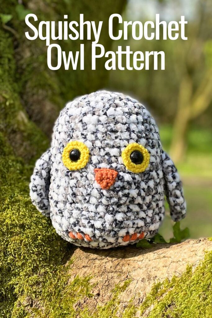 squishy crochet owl pattern pin