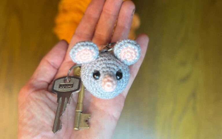Free Crochet Mouse Keychain Pattern