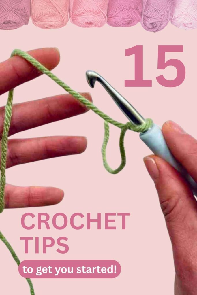 photo of two hands with a crochet hook and some yarn