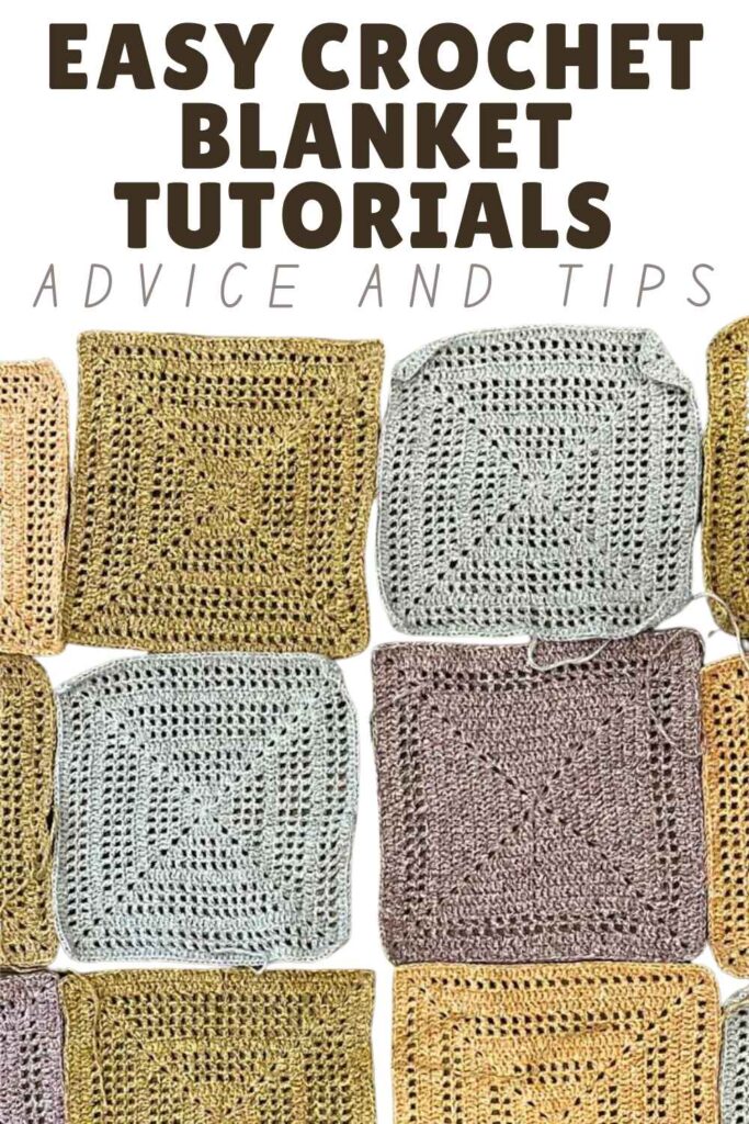 photo of crochet blanket squares
