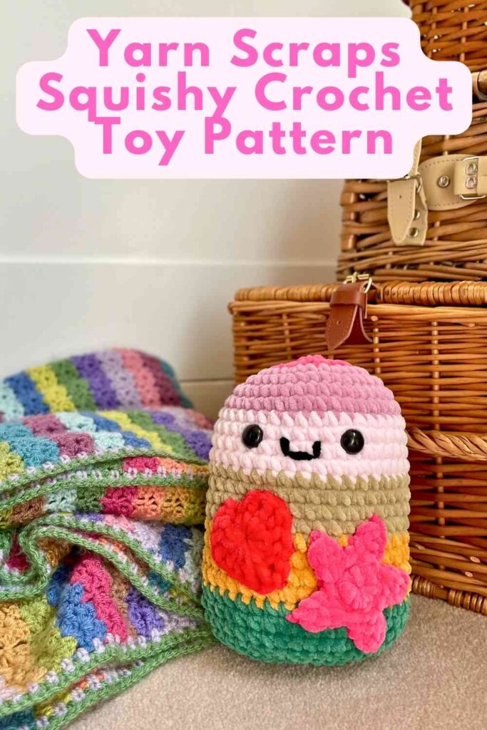 yarn scraps squishy crochet toy pattern pin