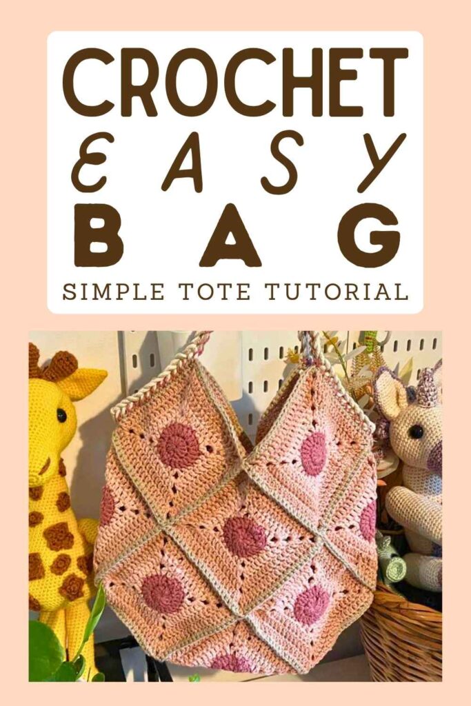 photo of an easy crochet bag