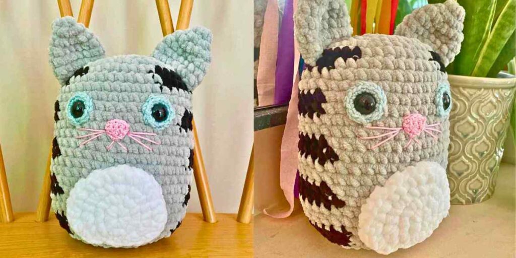 squishy crochet tabby cat pattern header